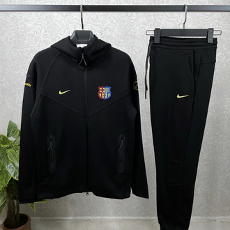 FC Barcelona Tech Fleece Siyah Eşofman Takımı