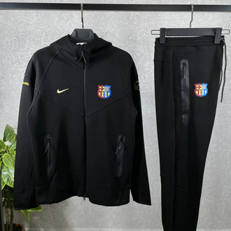 FC Barcelona Tech Fleece Siyah Eşofman Takımı