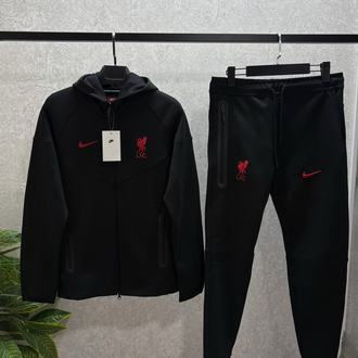 Liverpool FC Siyah Tech Fleece Eşofman Takımı