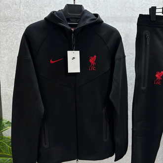 Liverpool FC Siyah Tech Fleece Eşofman Takımı