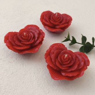 heart rose soy wax mum