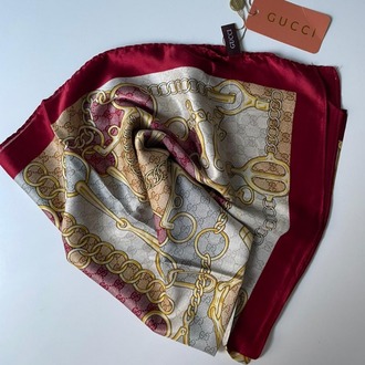 Gucci Vual İpek Zincir Desen Şal