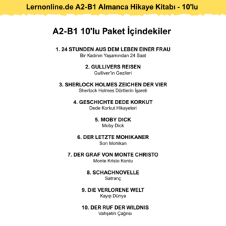 10'lu - Lernonline.de A2-B1 Almanca Hikaye Kitabı