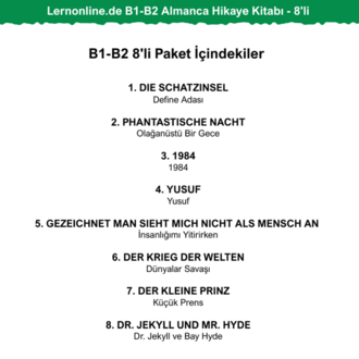 8'li - Lernonline.de B1-B2 Almanca Hikaye Kitabı
