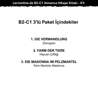 3'lü - Lernonline.de B2-C1 Almanca Hikaye Kitabı