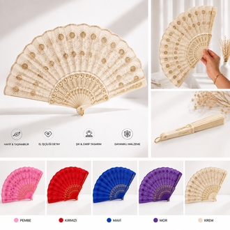 Pullu Vintage Yelpaze