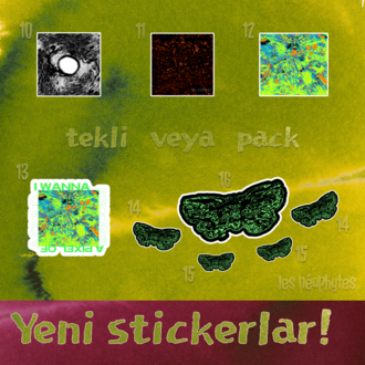 üçlü stickerlar (+altılı, sekizli, onlu pack)