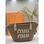 Miu Miu Woven Straw Çanta (5 Renk)