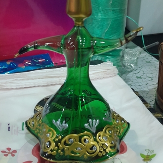 Yeşil Semazen Yaldızlı İşlemeli 