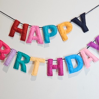 Renkli Keçelerden Happy Birthday Yazılı Doğum Günü, Parti Süsü 1