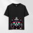 Unisex Oversize Black Cat Tasarımlı T-Shirt