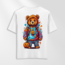Unisex Oversize Bal Kabak Ayı Tasarımlı T-Shirt (Sırt Baskılı)