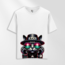 Unisex Oversize Black Cat Tasarımlı T-Shirt