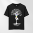 Kadın Oversize Hayat Ağacı Çakra Tasarımlı T-Shirt