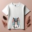 Kadın Oversize Gözlüklü Kız Tasarımlı T-Shirt