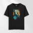Unisex Oversize Sanatsal Kedi Tasarımlı T-Shirt