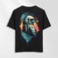 Unisex Oversize Sanatsal Astronot Tasarımlı T-Shirt (Sırt Baskılı)
