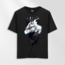 Unisex Oversize Kartal Tasarımlı T-Shirt 