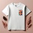 Unisex Oversize Çiçek Tasarımlı T-Shirt