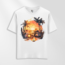 Unisex Oversize Kamp Ateşi Tasarımlı T-Shirt