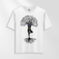 Kadın Oversize Hayat Ağacı Çakra Tasarımlı T-Shirt