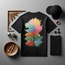 Unisex Oversize Ağaç Tasarımlı T-Shirt (Sırt Baskılı)