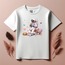 Unisex Oversize Astronot Hamburger Tasarımlı T-Shirt