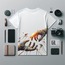 Unisex Oversize Halatlı Eller Tasarımlı T-Shirt (Sırt Baskılı)