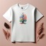Unisex Oversize Ağaç Tasarımlı T-Shirt