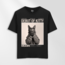 Unisex Oversize Meawk Kedi Tasarımlı T-Shirt