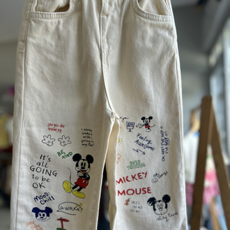 Mickey detaylı pantolon