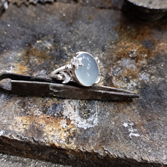 Celestial aquamarine yüzük