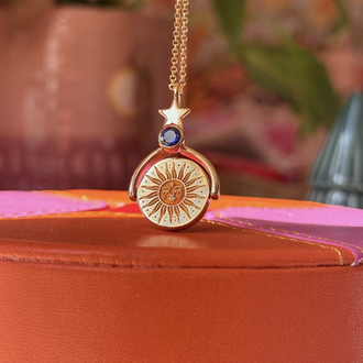 Sun& bird safir kolye