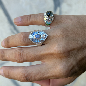 Opal shield yüzük
