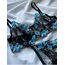 Mavi Çiçekli Bralet Takım