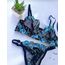 Mavi Çiçekli Bralet Takım