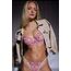 Pembe Çiçekli Bralet Takım