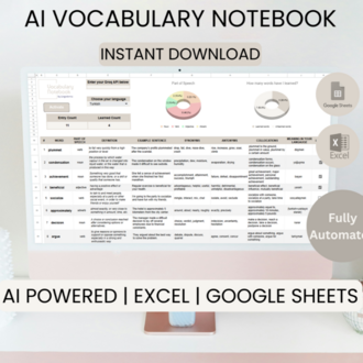 Yapay Zeka Kelime Defteri | Excel & Google Sheets