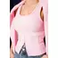 Fitilli Bisiklet Yaka İkili Bluz Pembe T4341