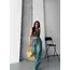Baggy taş enzim bıyık yıkama jeans pantolon yeşil tint d2007