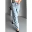 Baggy kar yıkama buz mavi jeans pantolon d2007
