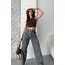 Baggy kar yıkama eskitme kahve jeans pantolon d2007