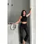 Mom fit enzim bıyıklı taş yıkama jeans pantolon siyah d2006