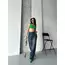 Baggy süper taş bıyık yıkama kahve tint jeans pantolon d2007