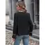 Kadın Uzun Kollu V Yakalı Leopar Detaylı Krep Bluz