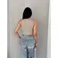 fitilli kaşkorse yakası zincirli atlet vizon