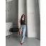 Palazzo straight kar yıkama jeans pantolon mavi d2008