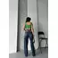 Baggy süper taş bıyık yıkama kahve tint jeans pantolon d2007
