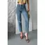 Mom fit kar yıkama bıyık detaylı jeans pantolon d2006