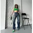 Baggy süper taş bıyık yıkama kahve tint jeans pantolon d2007